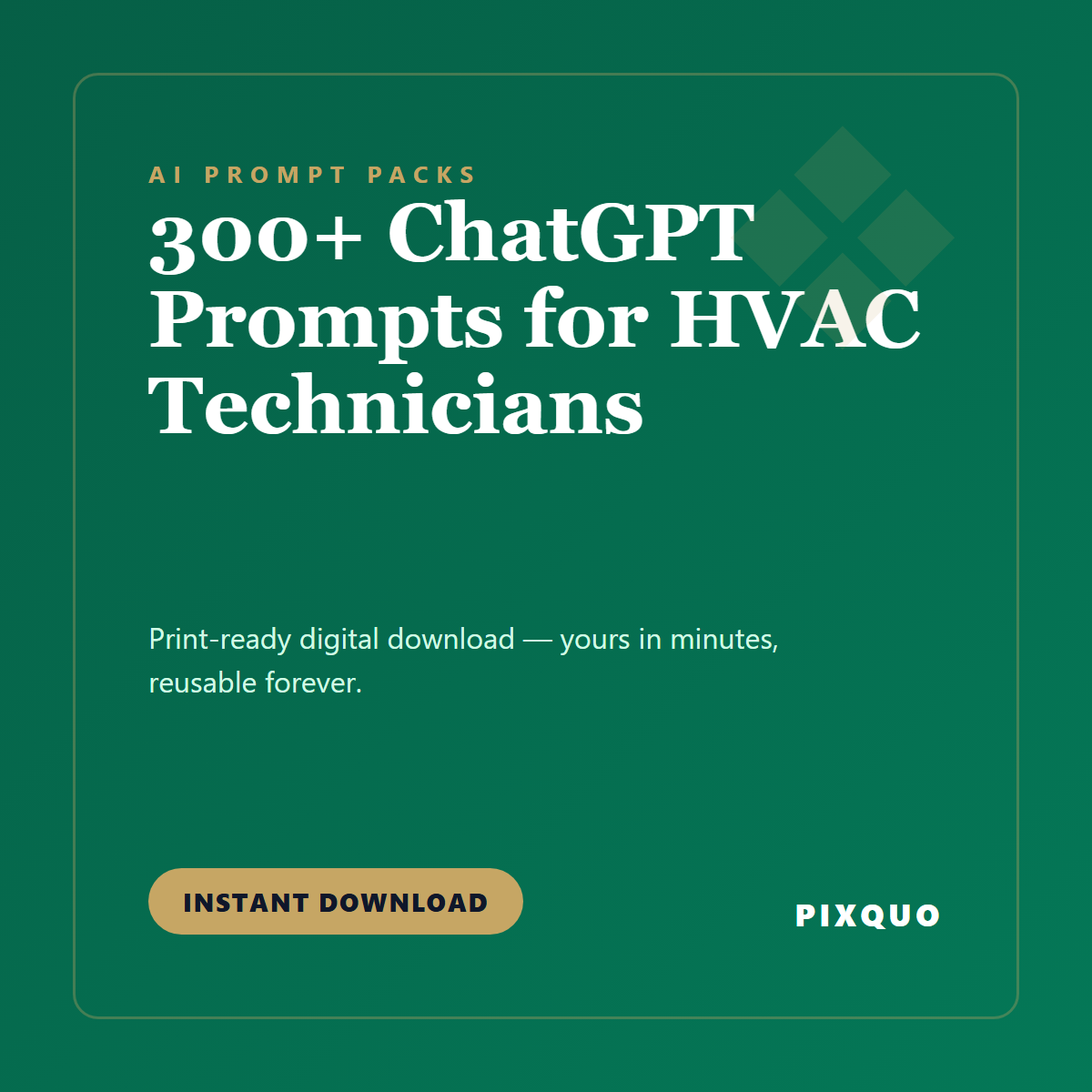 300+ ChatGPT Prompts for HVAC Technicians — printable digital download