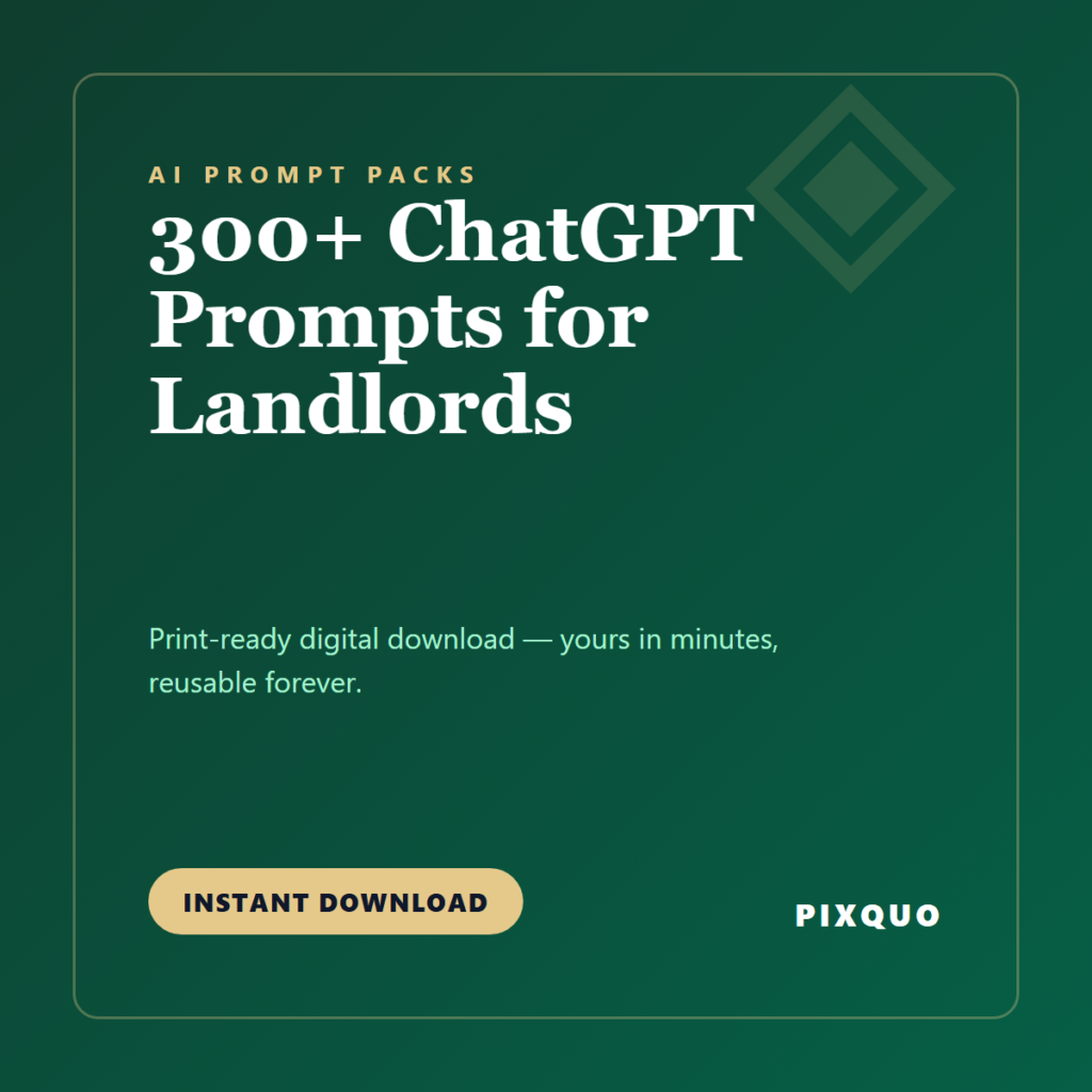 300+ ChatGPT Prompts for Landlords — printable digital download