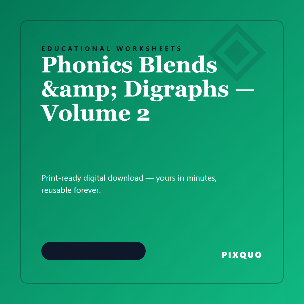 Phonics Blends & Digraphs — Volume 2 — printable digital download