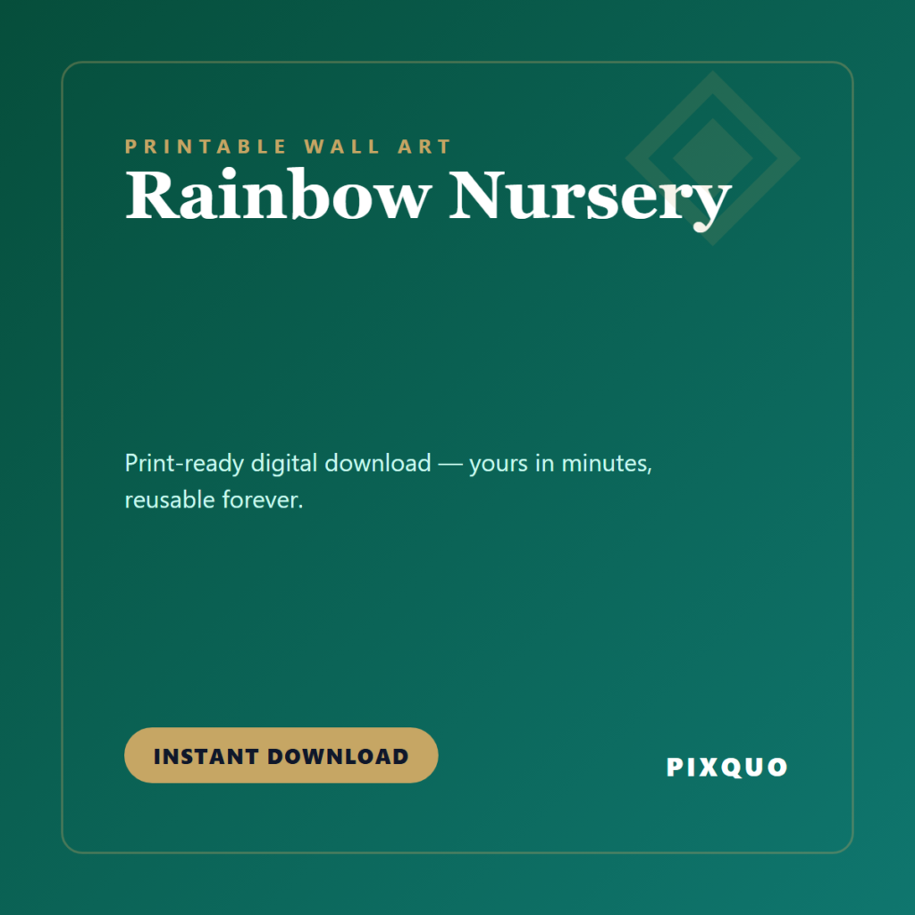 Rainbow Nursery — printable digital download