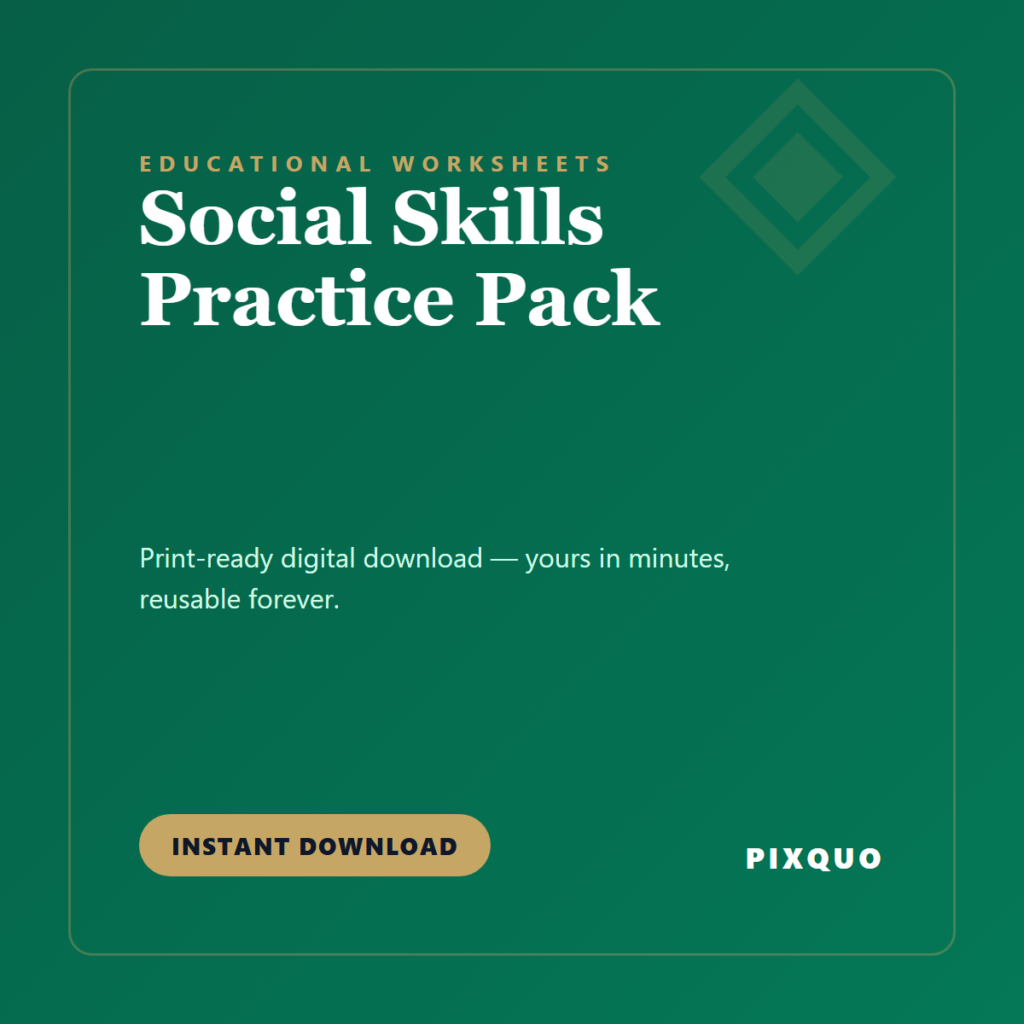 Social Skills Practice Pack — printable digital download