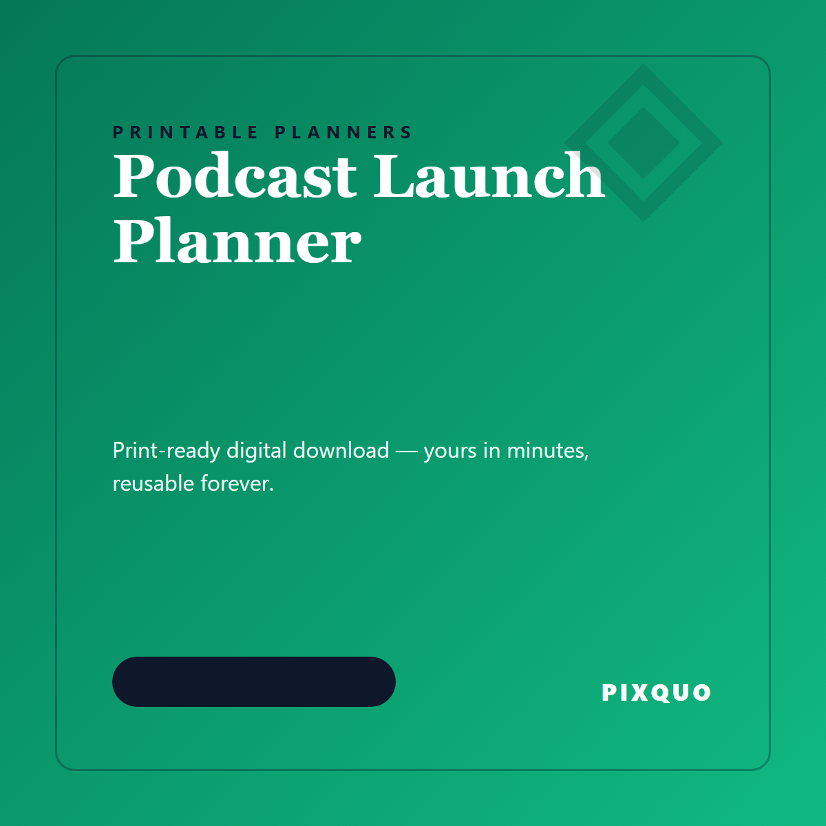 Podcast Launch Planner — printable digital download