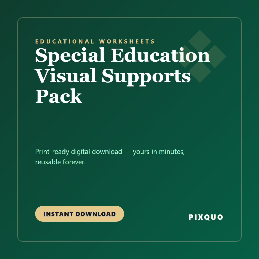 Special Education Visual Supports Pack — printable digital download