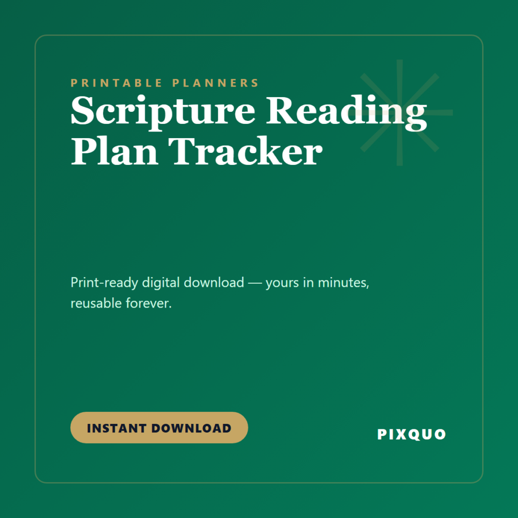 Scripture Reading Plan Tracker — printable digital download