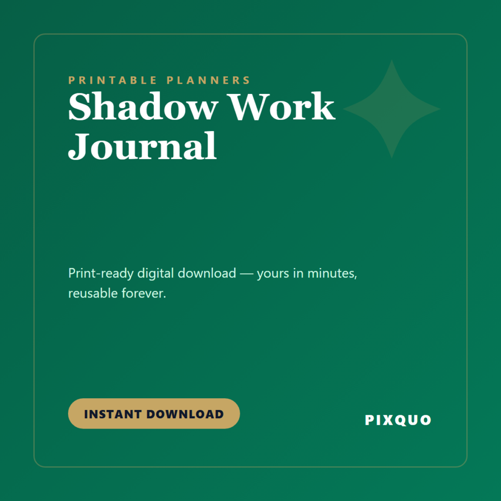 Shadow Work Journal — printable digital download