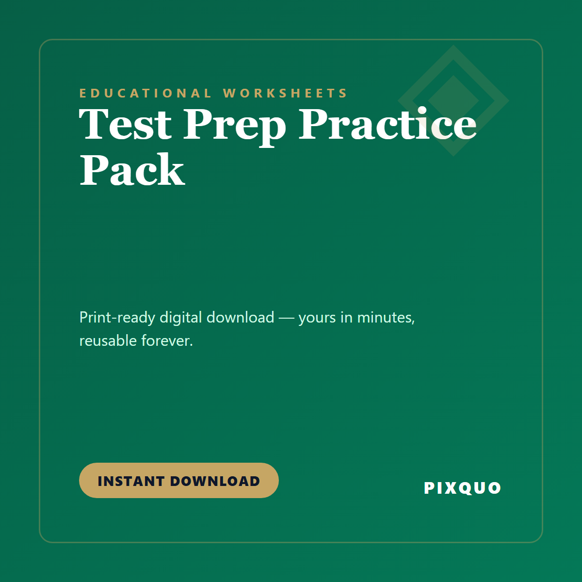 Test Prep Practice Pack — printable digital download