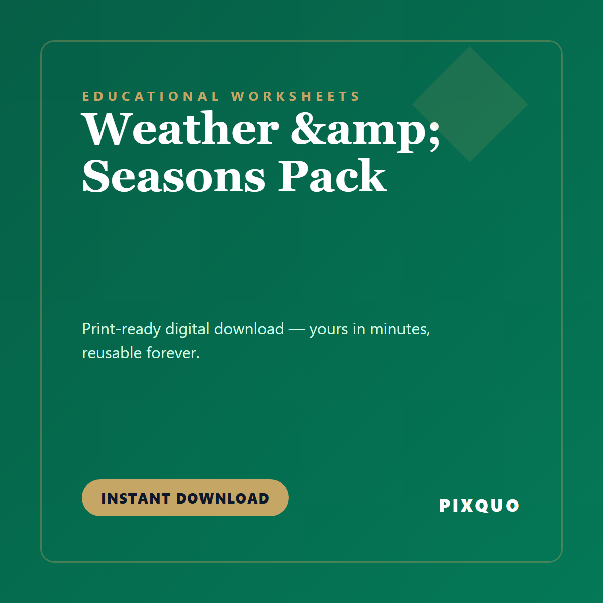 Weather & Seasons Pack — printable digital download