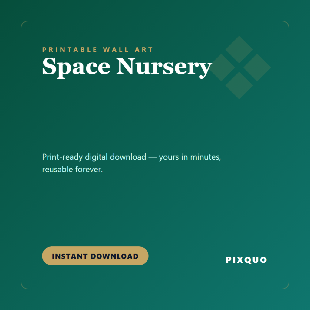 Space Nursery — printable digital download