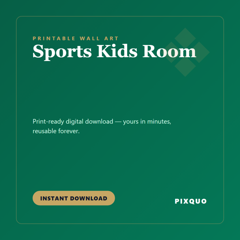 Sports Kids Room — printable digital download