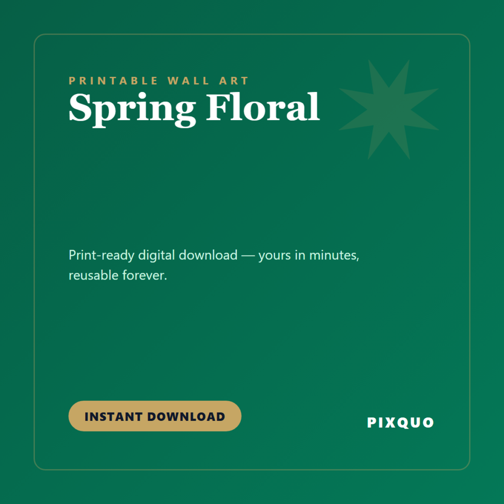 Spring Floral — printable digital download