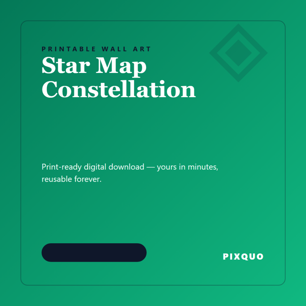 Star Map Constellation — printable digital download