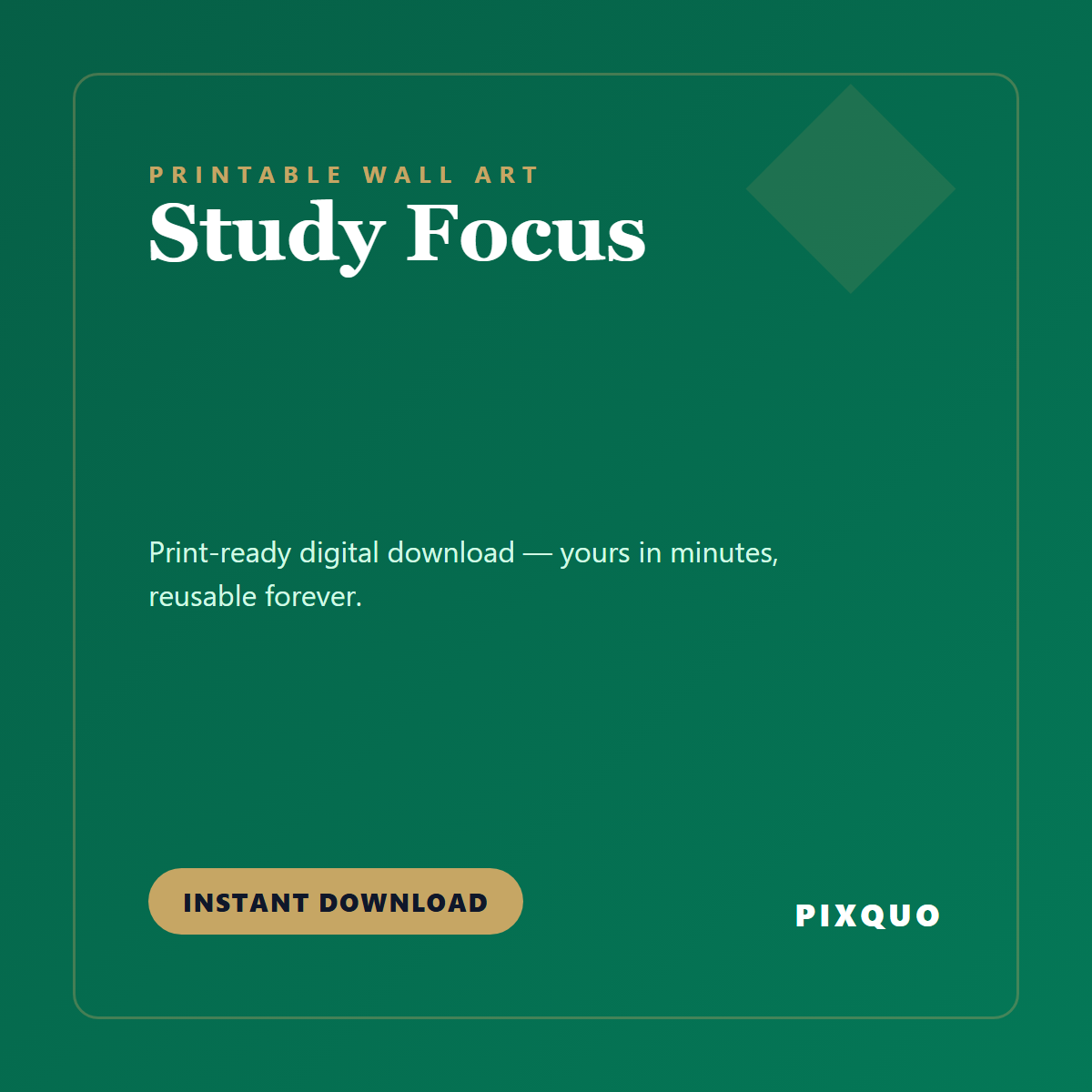 Study Focus — printable digital download
