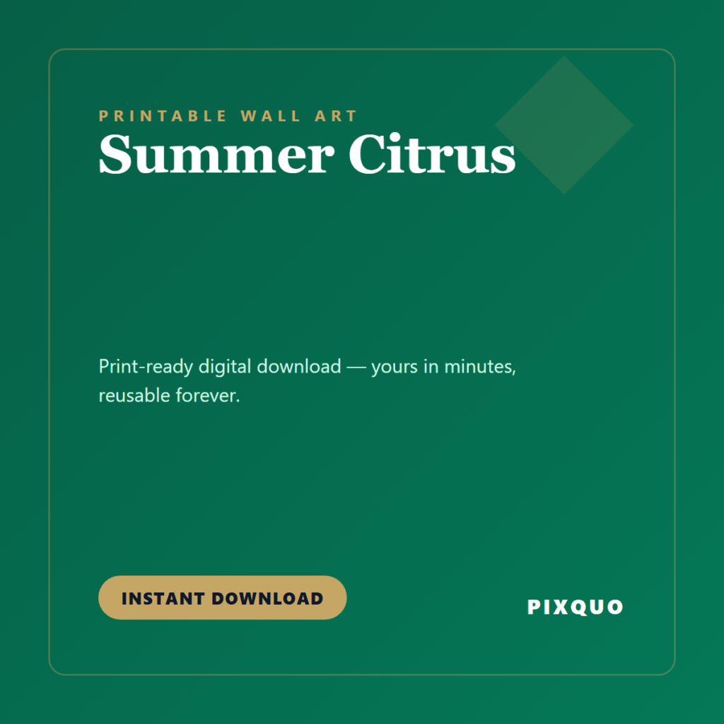 Summer Citrus — printable digital download