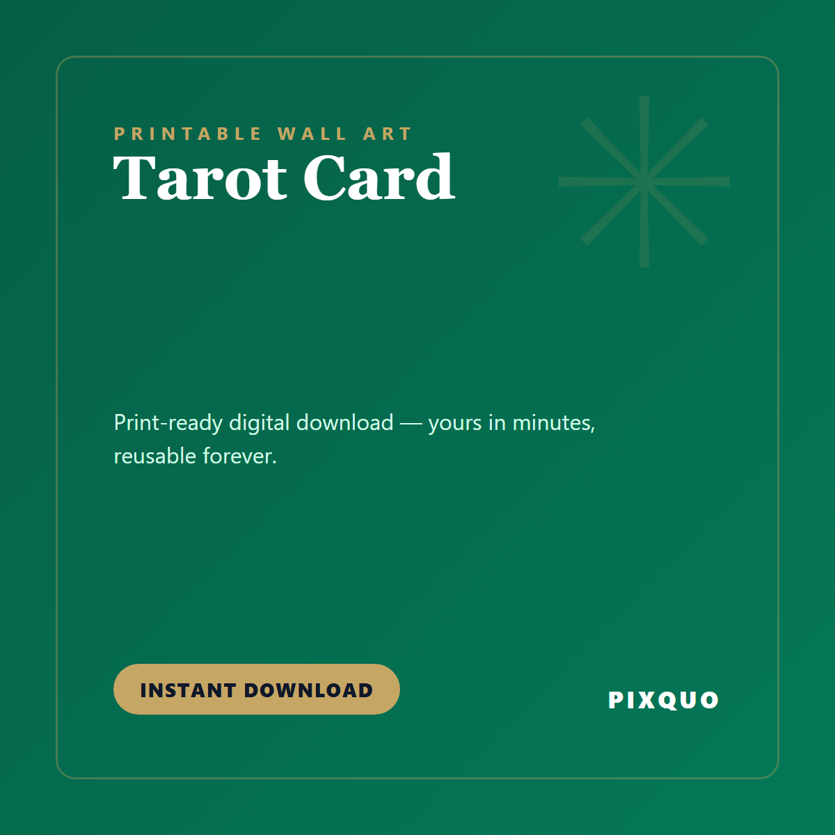 Tarot Card — printable digital download