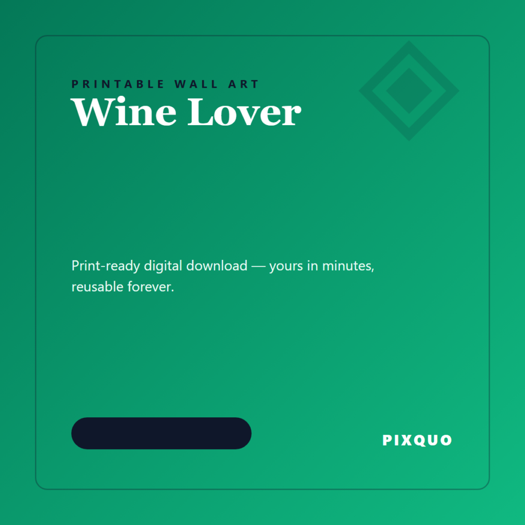 Wine Lover — printable digital download