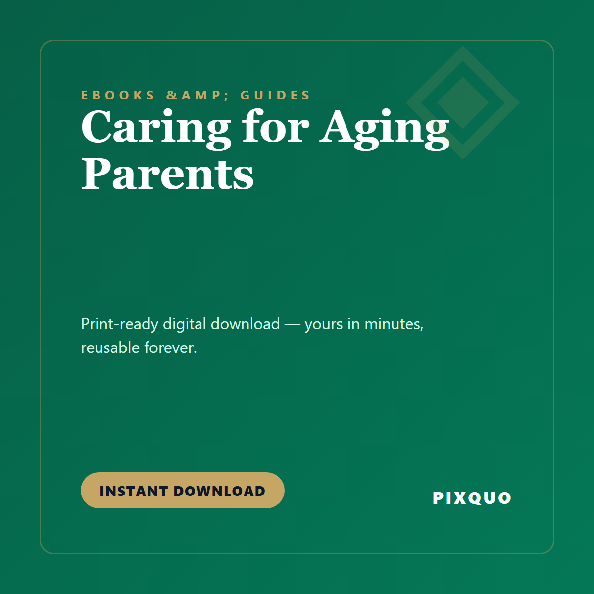Caring for Aging Parents — printable digital download