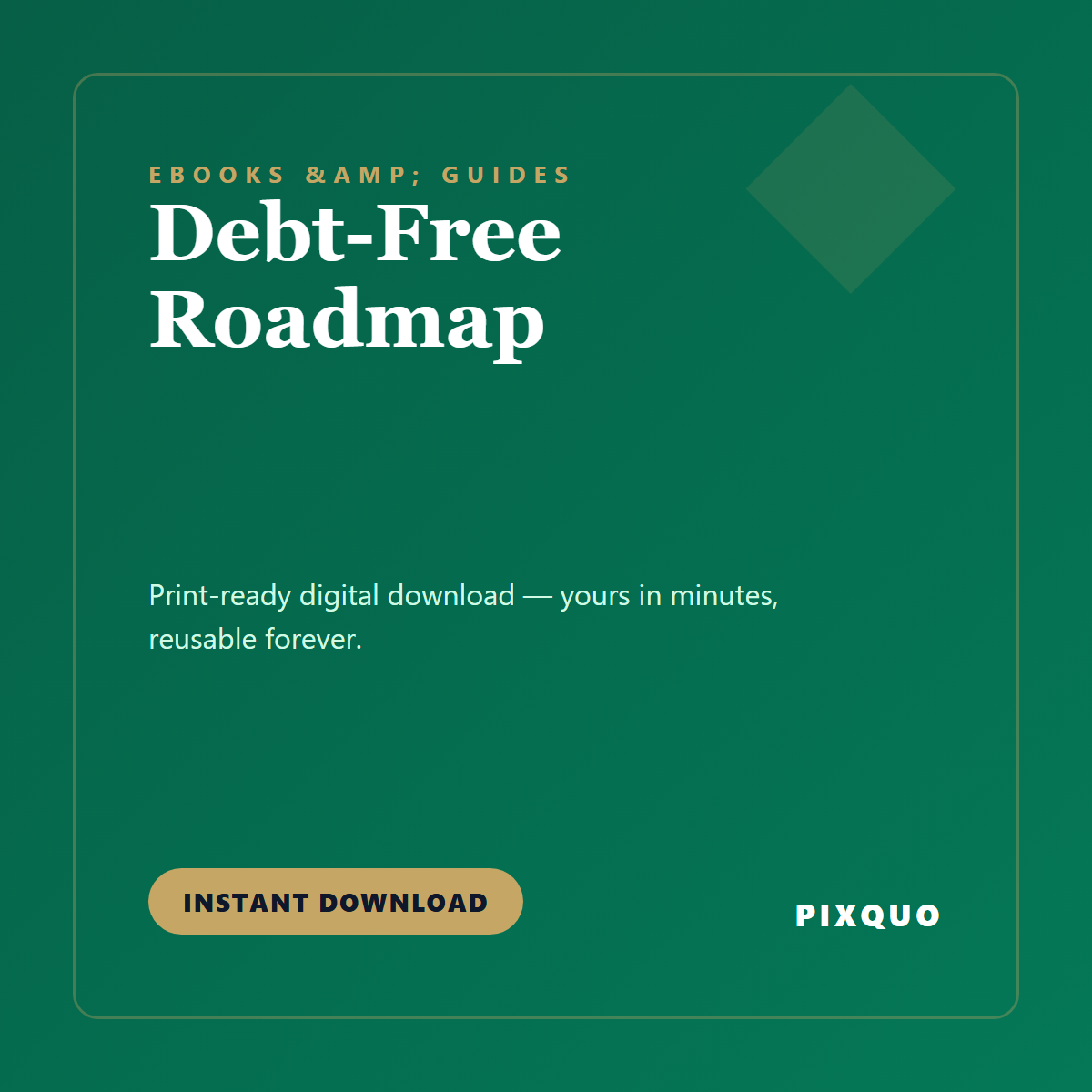 Debt-Free Roadmap — printable digital download