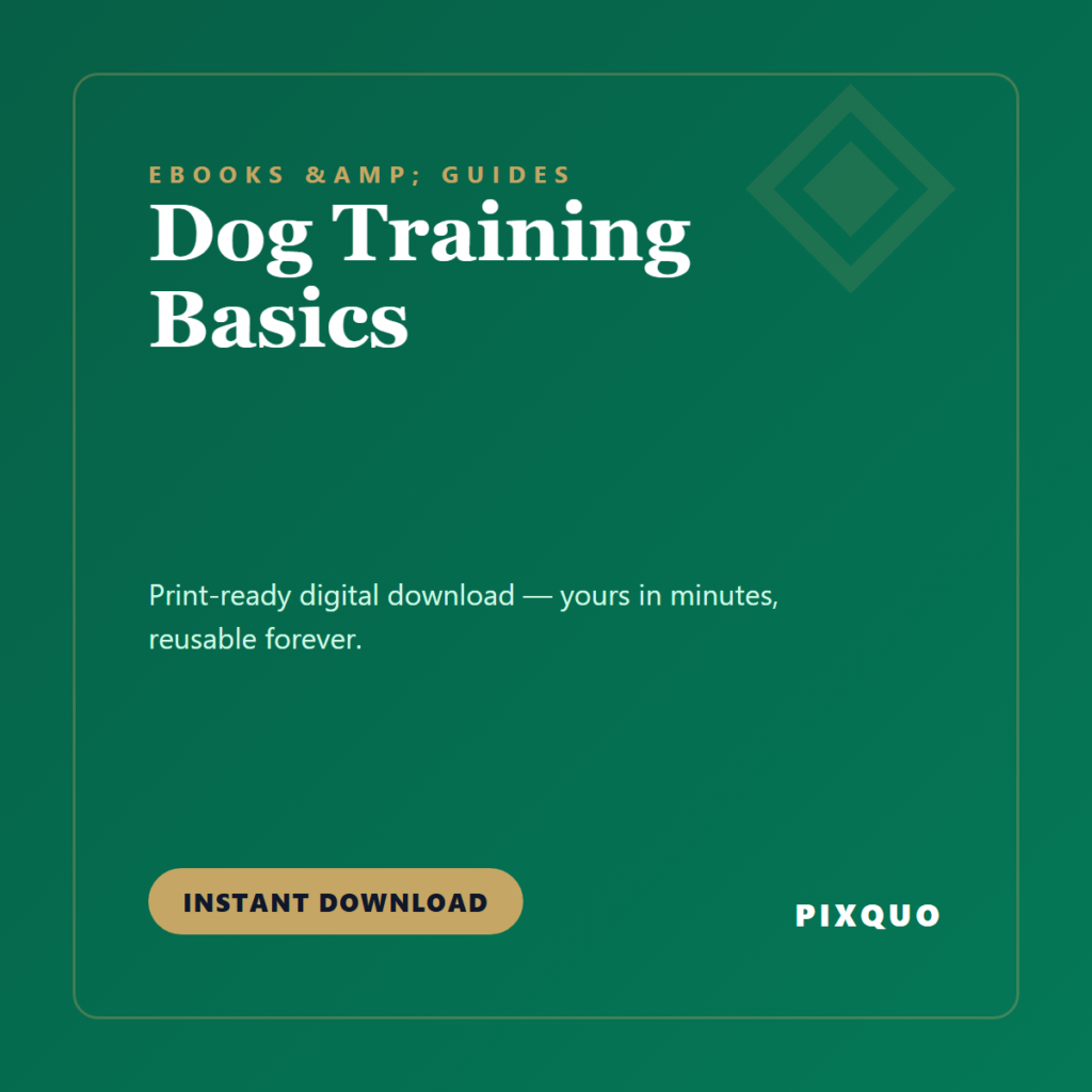 Dog Training Basics — printable digital download