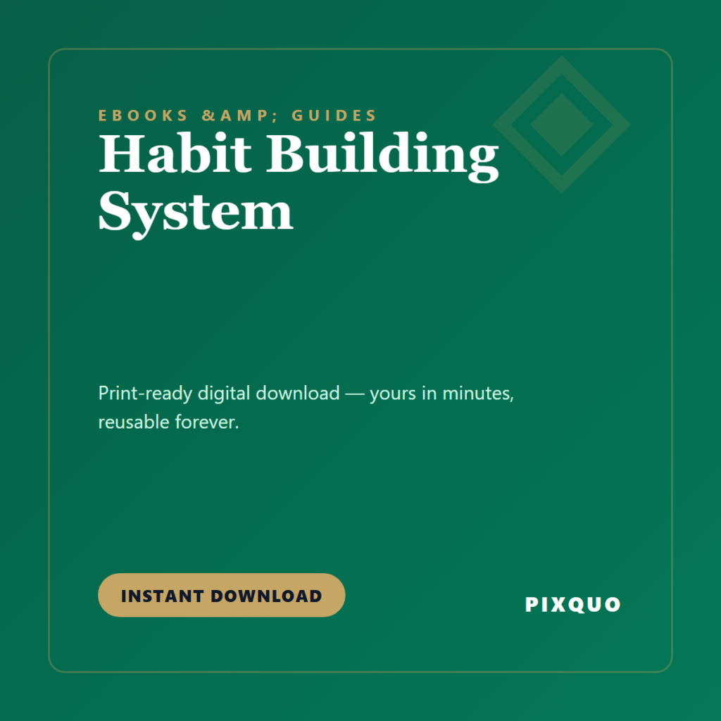 Habit Building System — printable digital download