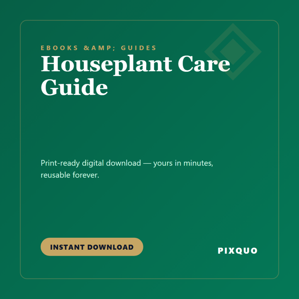 Houseplant Care Guide — printable digital download