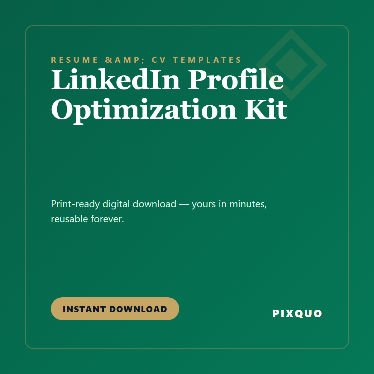 LinkedIn Profile Optimization Kit — printable digital download