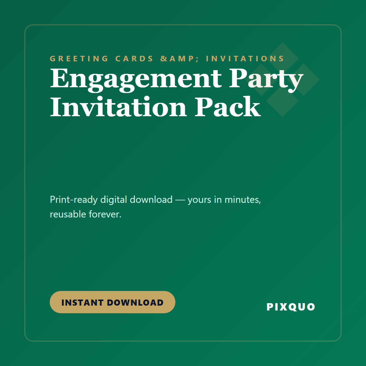 Engagement Party Invitation Pack — printable digital download