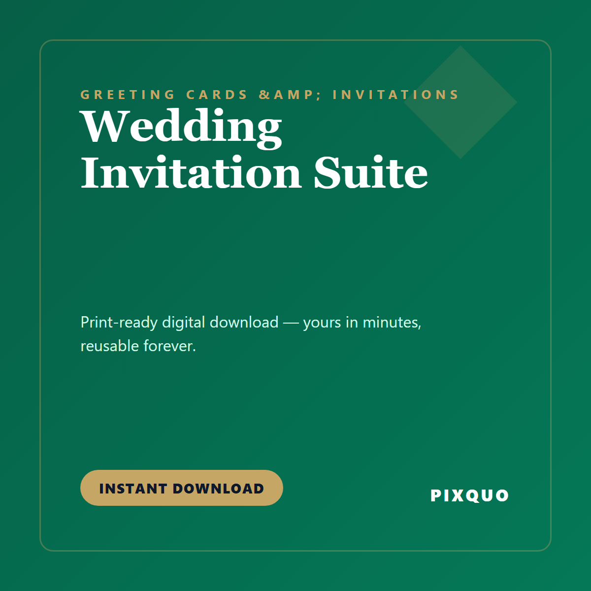 Wedding Invitation Suite — printable digital download