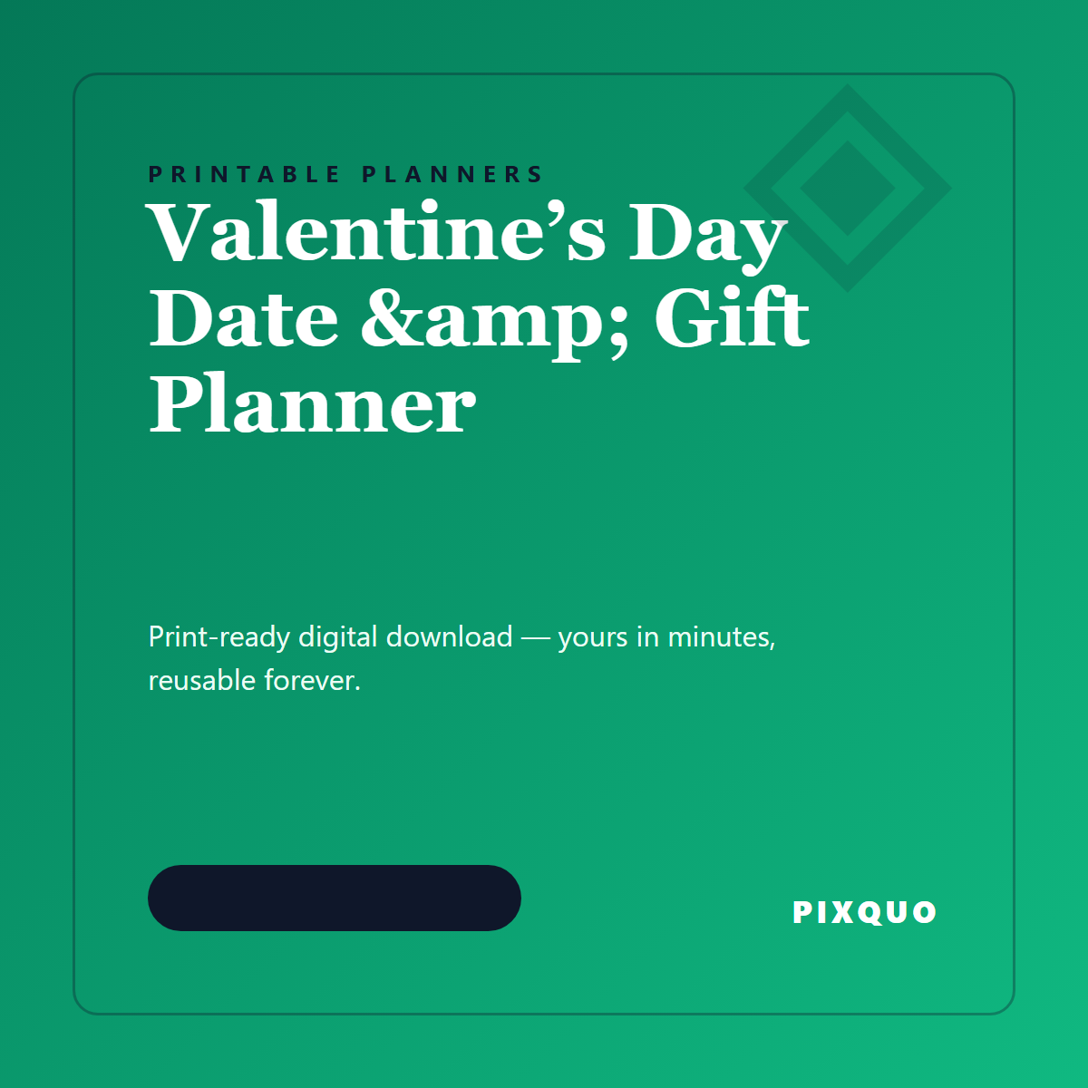 Valentine’s Day Date & Gift Planner — printable digital download