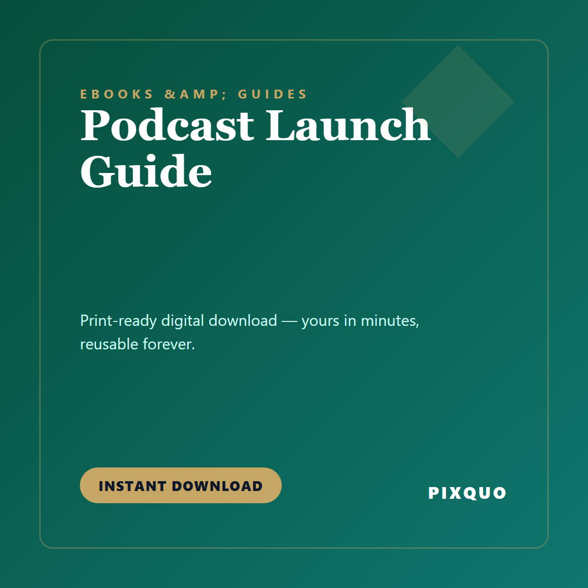 Podcast Launch Guide — printable digital download