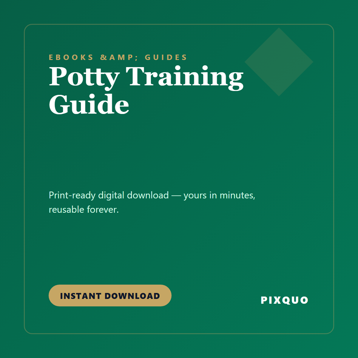 Potty Training Guide — printable digital download