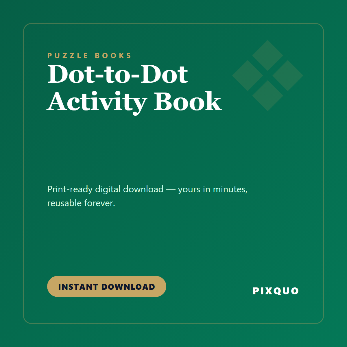 Dot-to-Dot Activity Book — printable digital download