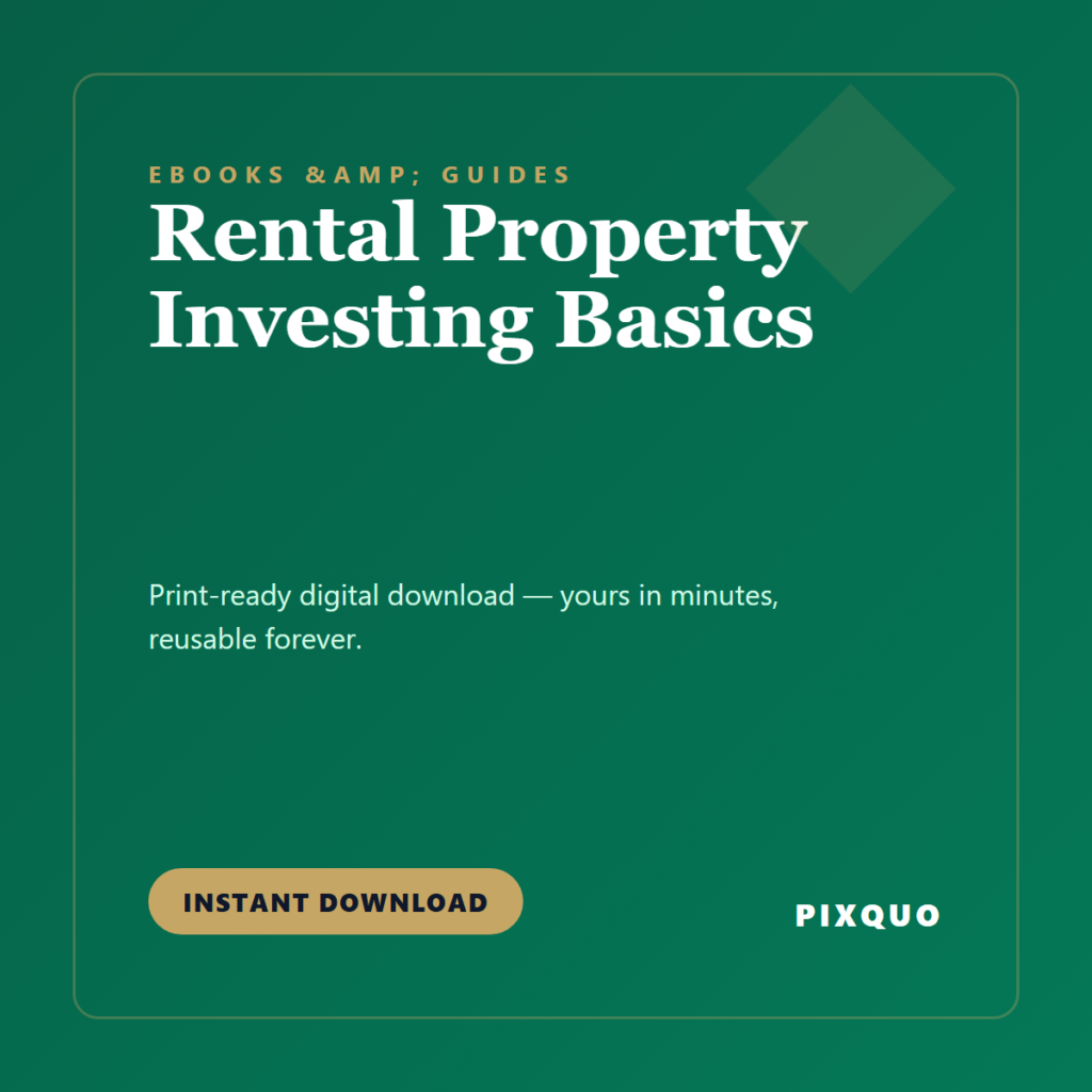 Rental Property Investing Basics — printable digital download