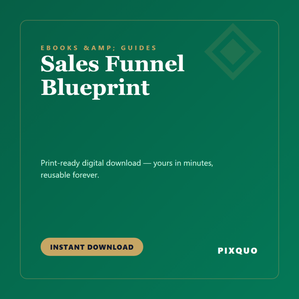 Sales Funnel Blueprint — printable digital download