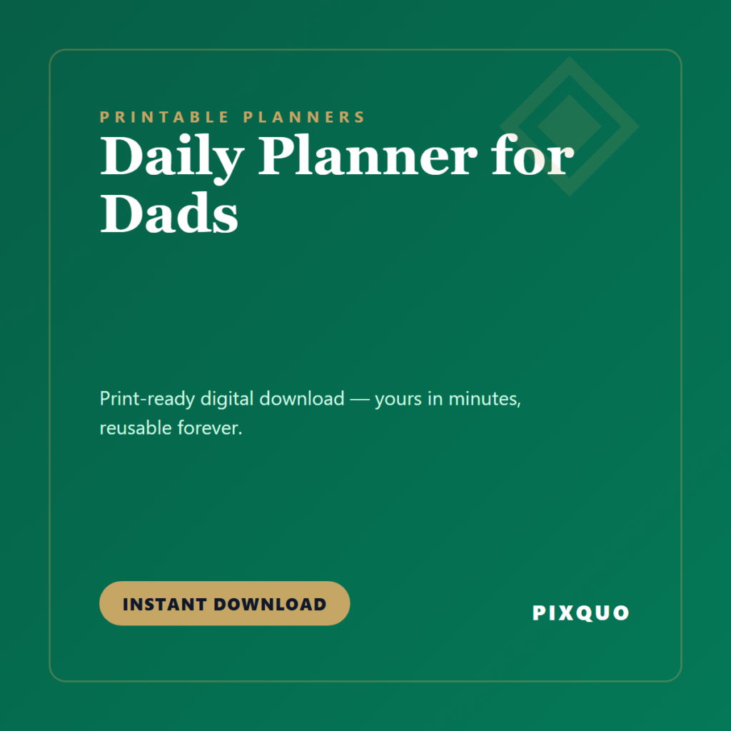 Daily Planner for Dads — printable digital download