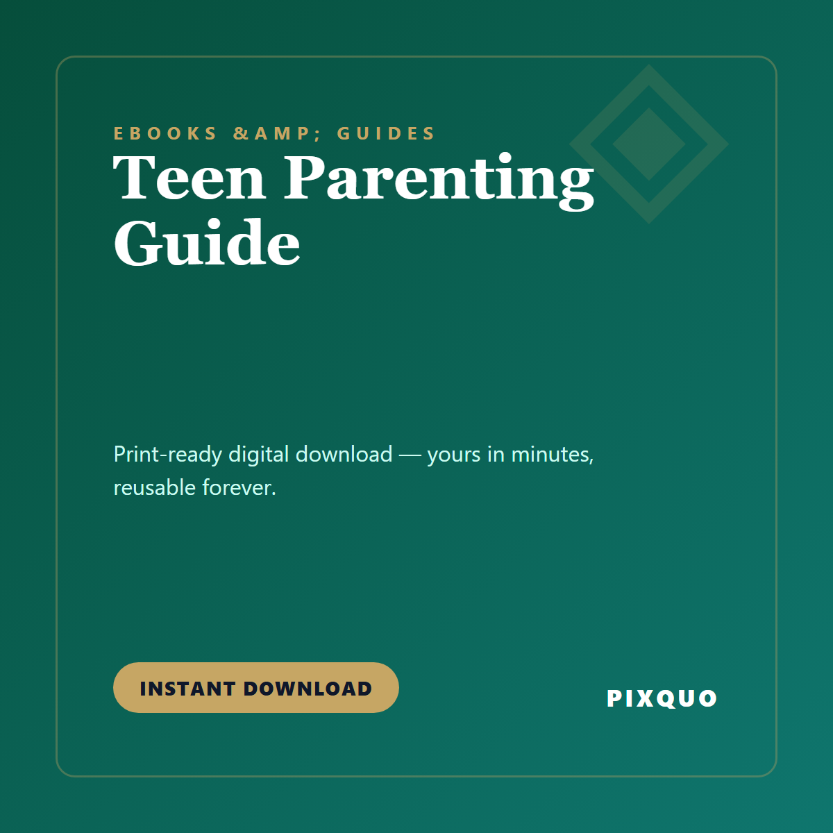 Teen Parenting Guide — printable digital download