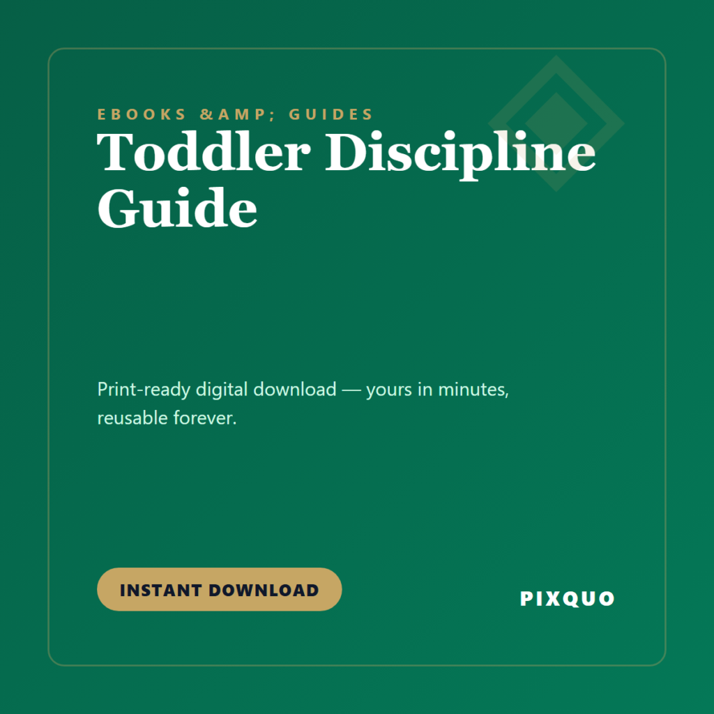 Toddler Discipline Guide — printable digital download