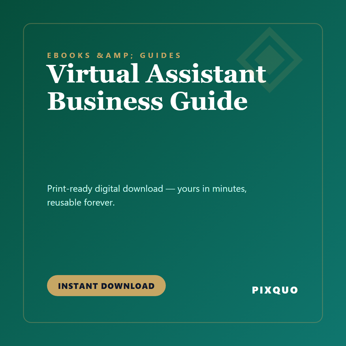 Virtual Assistant Business Guide — printable digital download