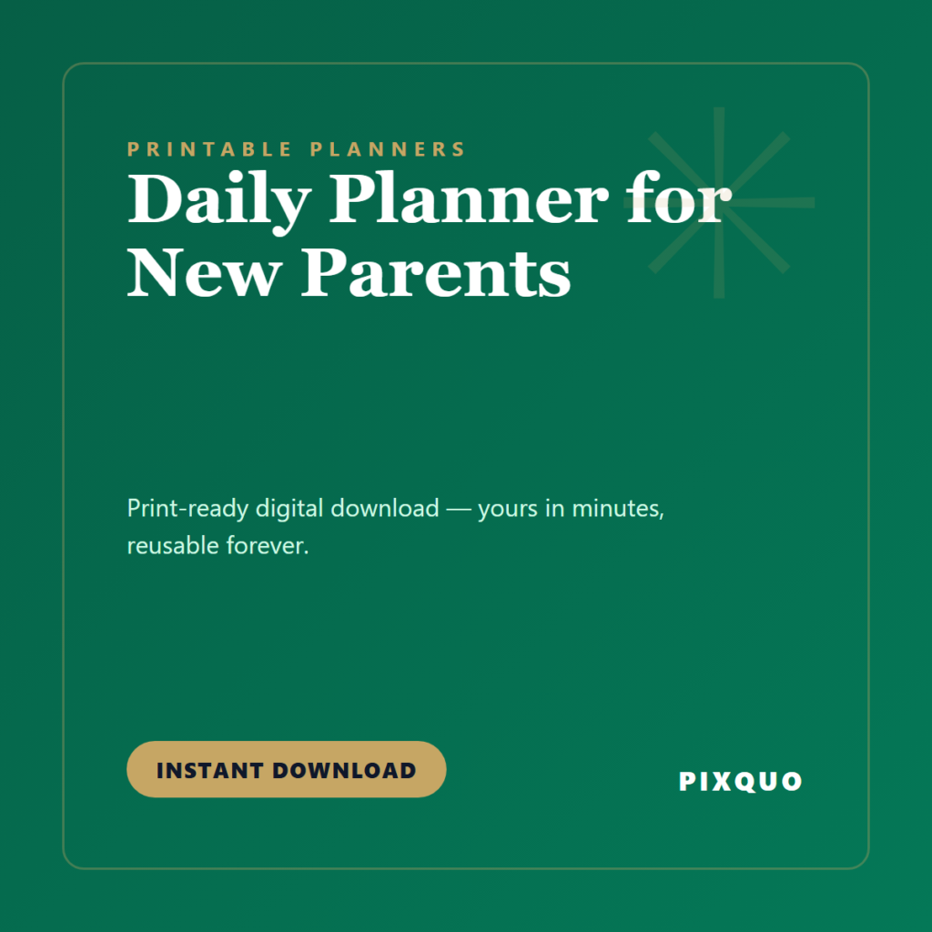 Daily Planner for New Parents — printable digital download