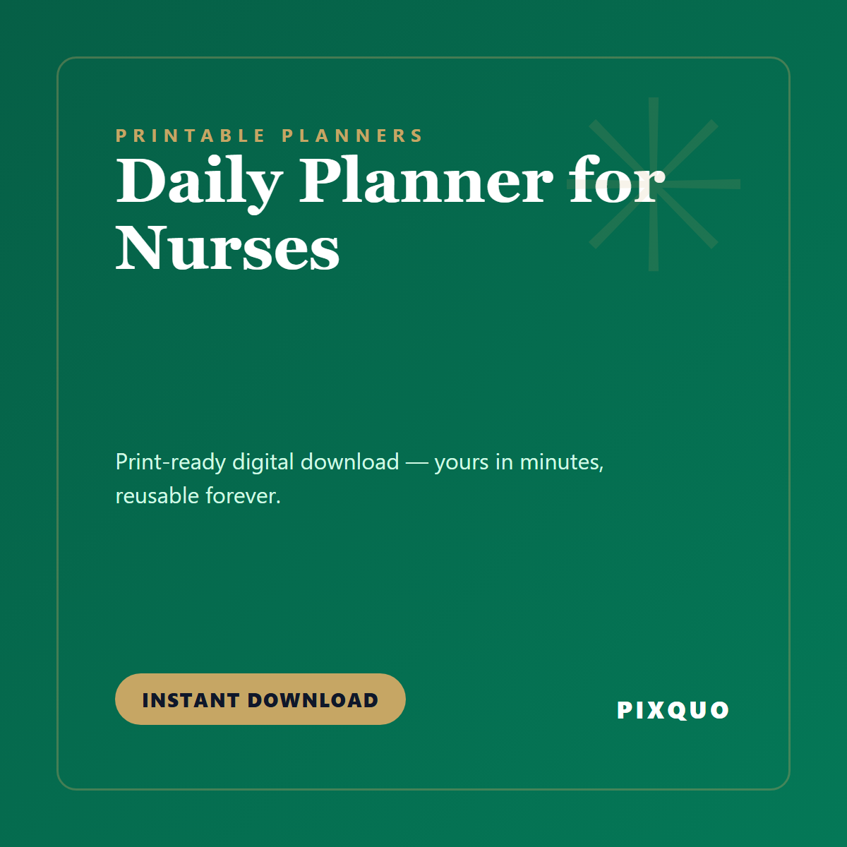 Daily Planner for Nurses — printable digital download