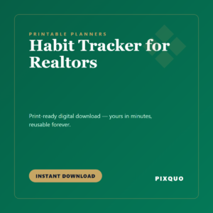 Habit Tracker for Realtors — printable digital download