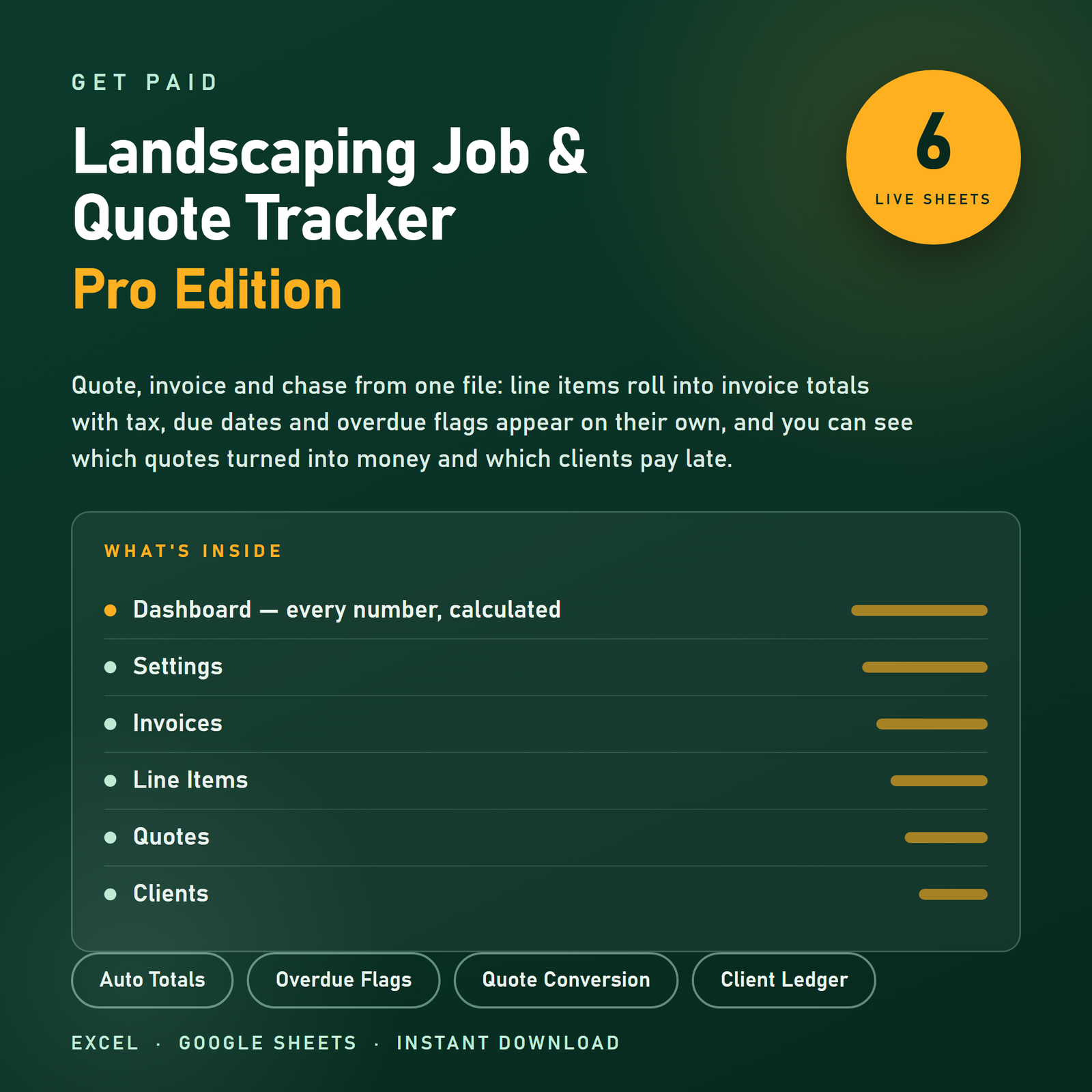 Landscaping Job & Quote Tracker preview
