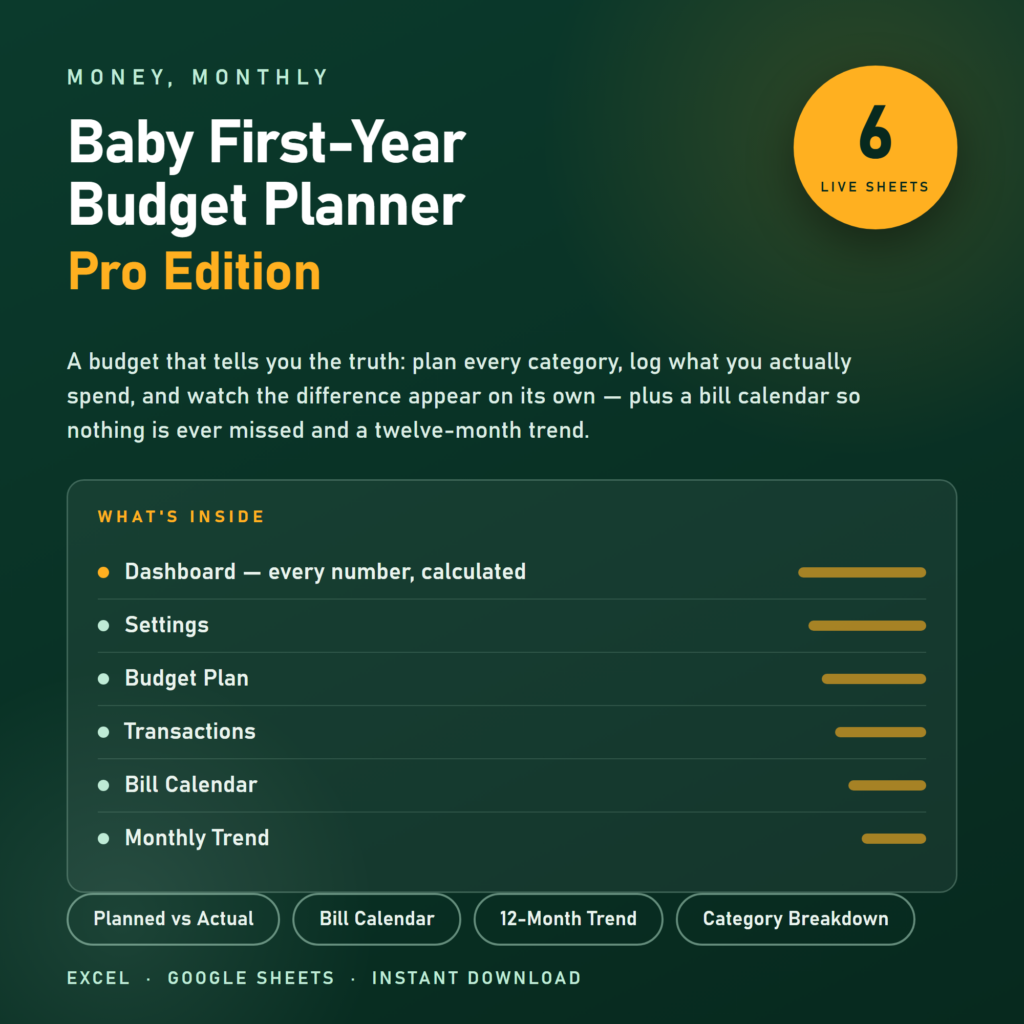Baby First-Year Budget Planner preview