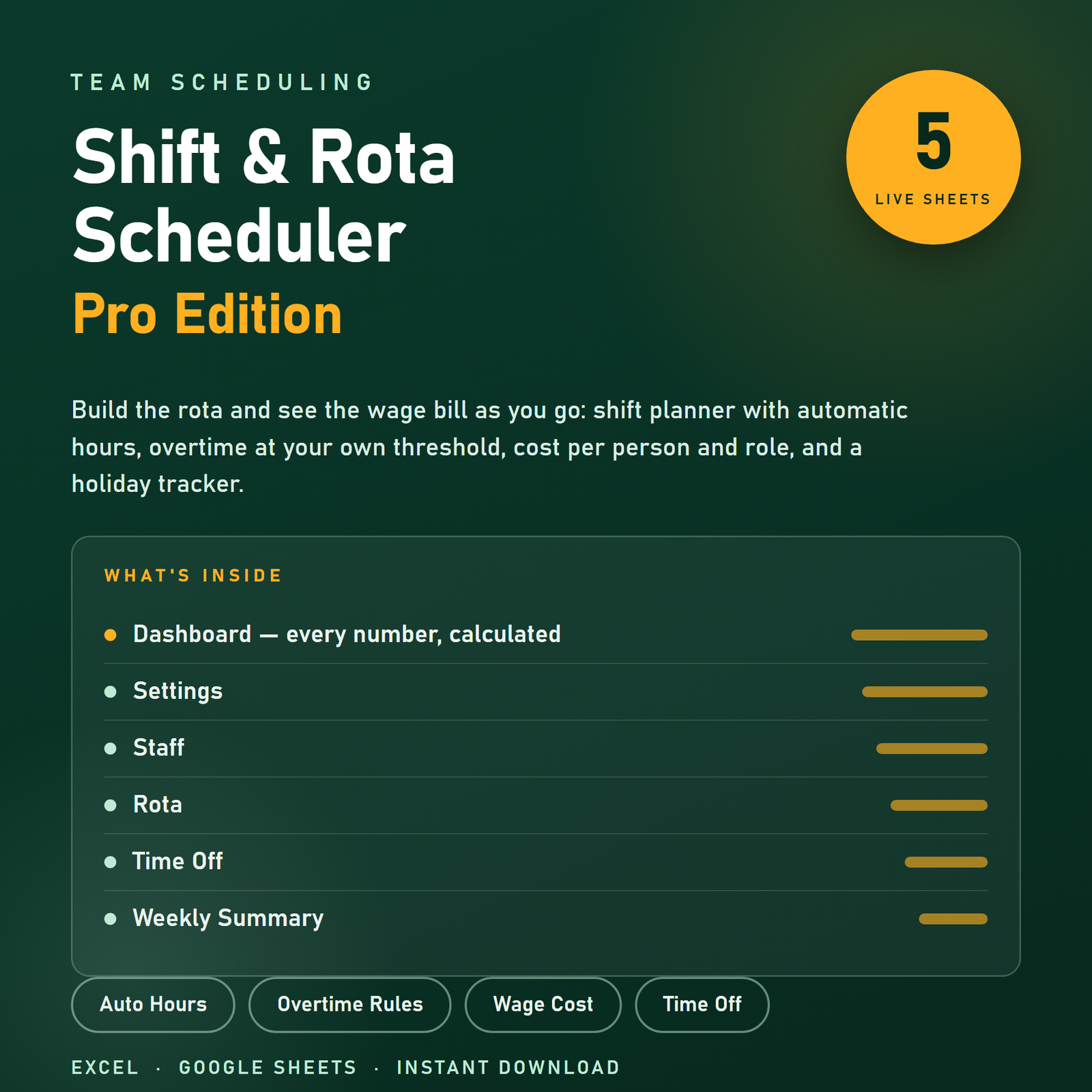 Employee Shift & Rota Scheduler — Pro Edition