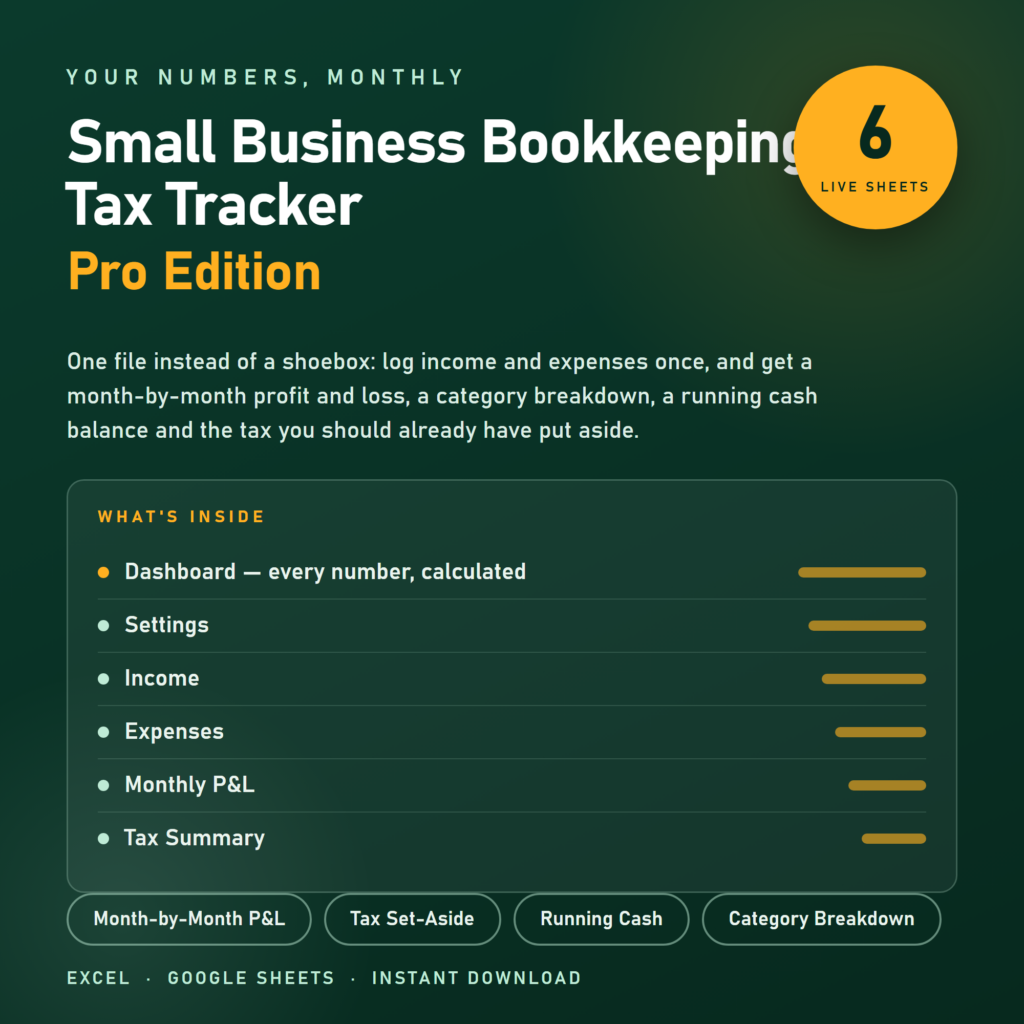 Small Business Bookkeeping & Tax Tracker preview
