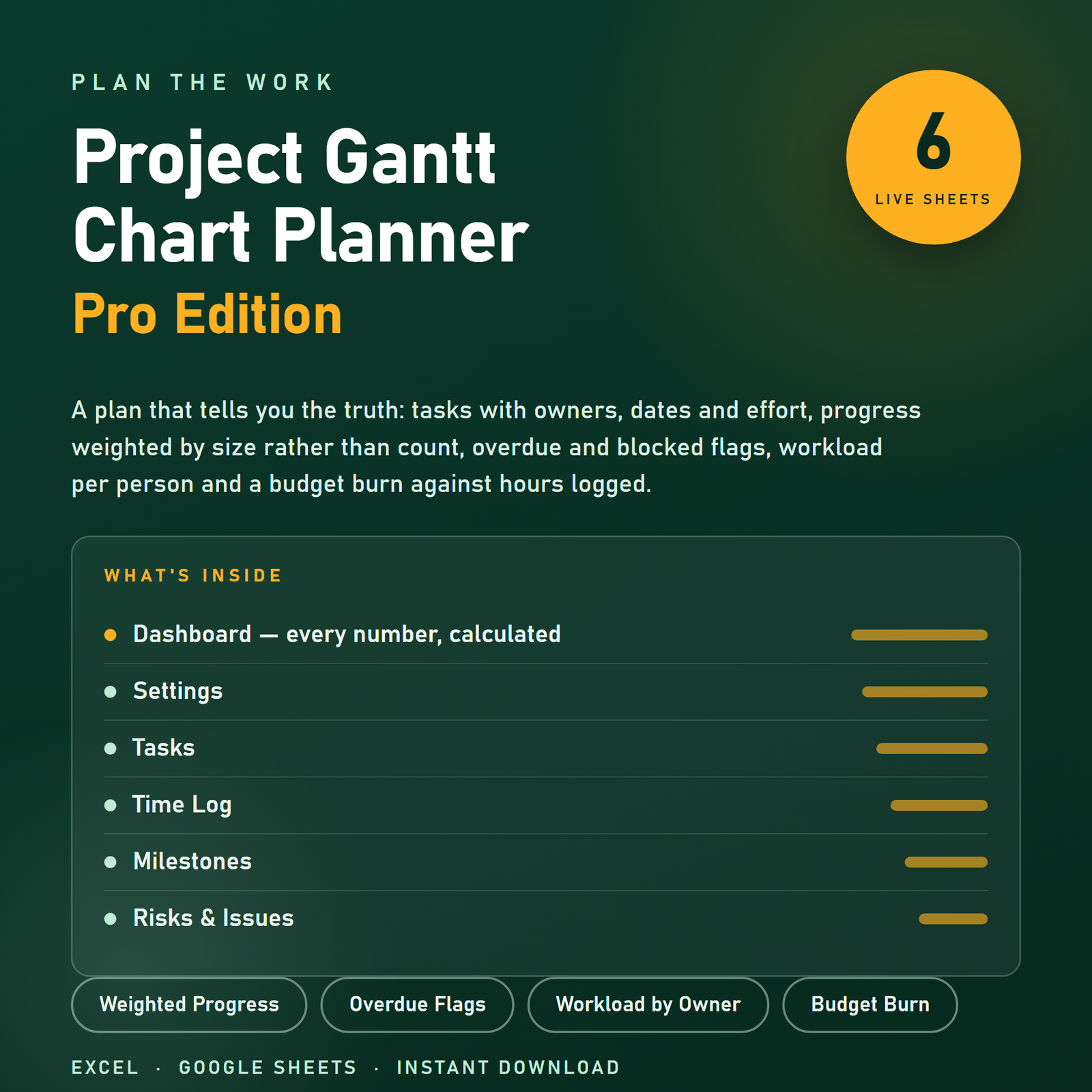 Project Gantt Chart Planner preview