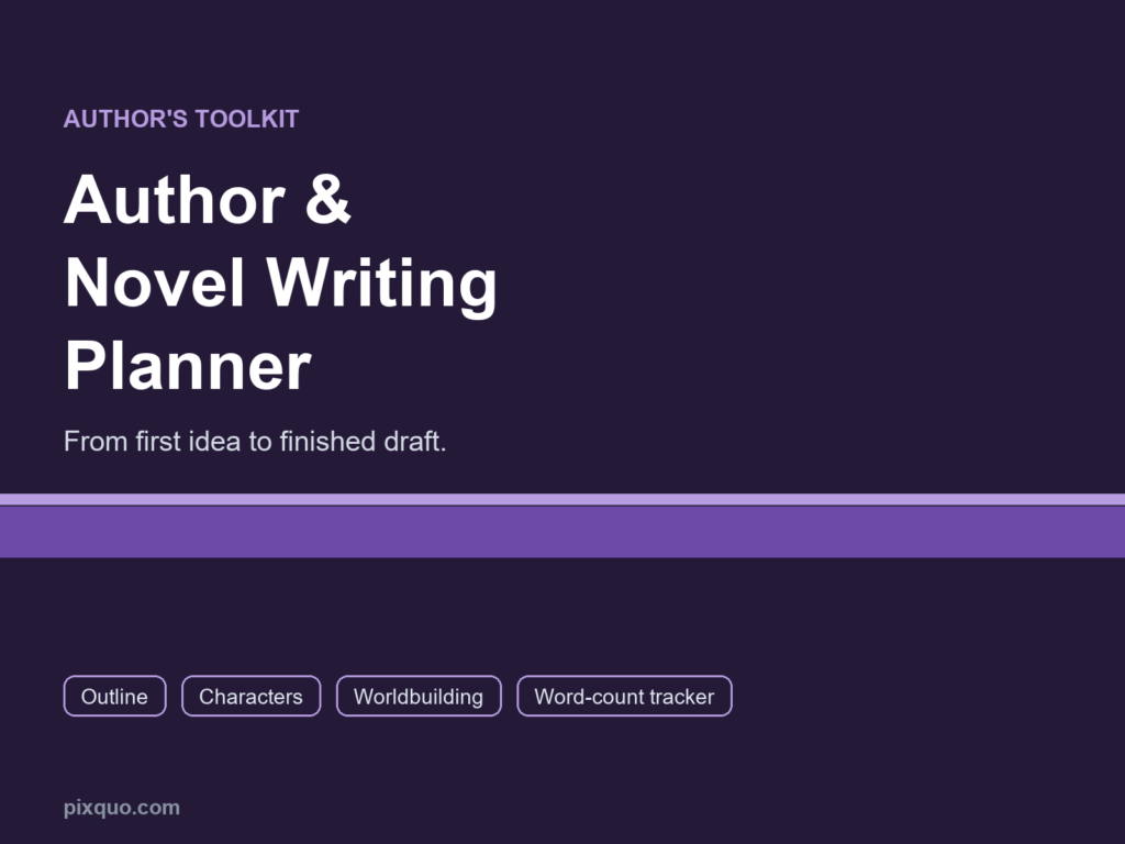 Novel writing planner hero