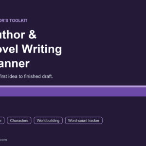 Novel writing planner hero