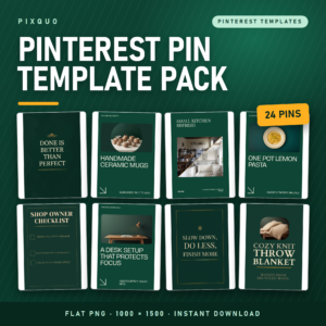 Pinterest pin template pack 24 designs