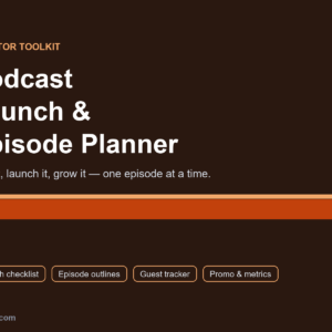 Podcast launch episode planner hero