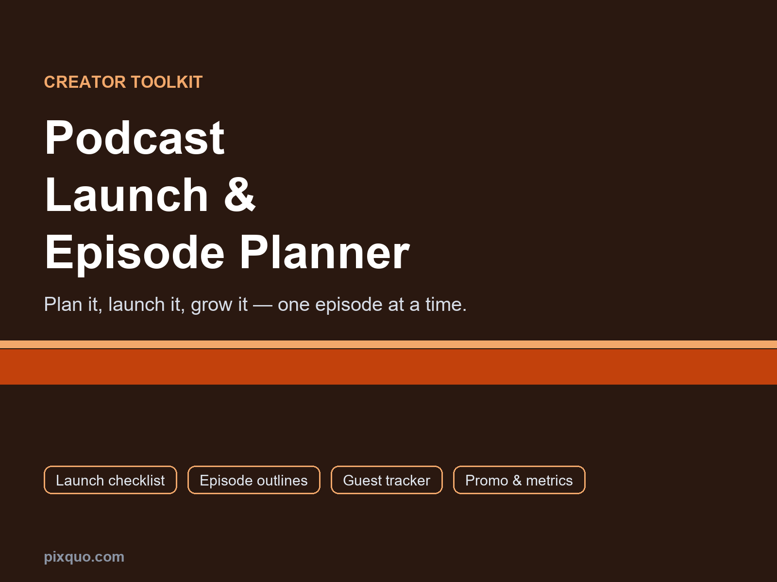 Podcast launch episode planner hero